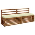 vidaXL Vankúš na lavičku SOEST 100% polyester Krémová 200 x 40 x 8 cm