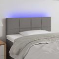 vidaXL Čelo postele s LED tmavosivé 100x5x78/88 cm látka