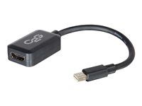 Mini DP to HDMI Adapter - DisplayPort 1.2 - Black - M/F - Video adaptér - Mini DisplayPort s pínmi (male) do HDMI so zdierkami (female) - 20.3 cm - tienený - čierna