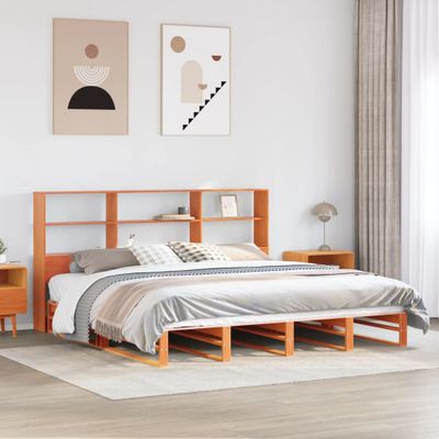 vidaXL Posteľ bez matraca voskovo hnedá 180x200 cm masívne drevo