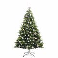 vidaXL Umelý skladací vianočný stromček 300 LED diód Zelená 180 cm