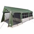 vidaXL Rodinný stan Zelená a biela 620 x 322 x 240 cm Polyester
