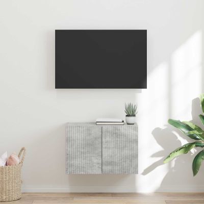 vidaXL TV nástenná skriňa Nástenný Betónová šedá 59,5 x 31 x 40 cm