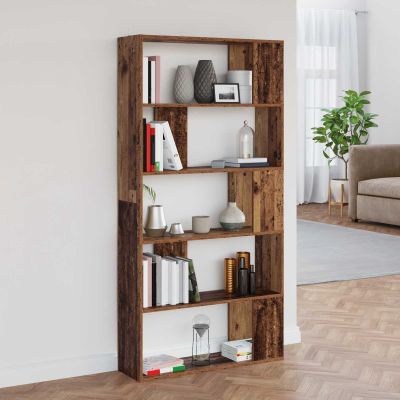 vidaXL Knižnica Staré drevo 80 x 24 x 159 cm Kompozitné drevo