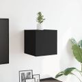 vidaXL Nástenná TV skrinka čierna 30,5x30x30 cm