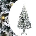 vidaXL Umelý vianočný stromček Biela 180 cm PVC a Oceľ a Plast