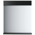 vidaXL Kúpeľňové zrkadlo s poličkou BERG crne 60x12x70 cm masív