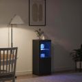 vidaXL LED komoda Čierny dub 41 x 37 x 100 cm Kompozitné drevo