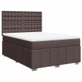 vidaXL Boxspring posteľ s matracom tmavohnedá 160x200 cm látka