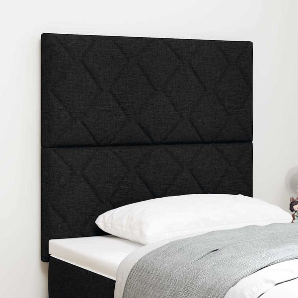 vidaXL LED hlavová doska Čierny 100 cm látka