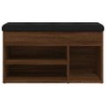 vidaXL Lavička na topánky hnedý dub 82x32x45,5 cm kompozitné drevo