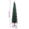 vidaXL Umelý úzky vianočný stromček s 300 LED 240 cm