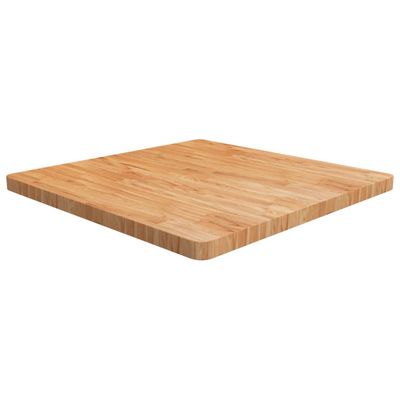 vidaXL Štvorcová stolová doska bledohnedá 80x80x4cm lakovaný dub
