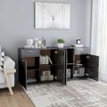 vidaXL Komoda lesklá sivá 160x36x75 cm drevotrieska