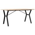 vidaXL Jedálenský stolík v tvare Y 160x80x75,5 cm borovica a oceľ