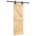 vidaXL Posuvné dvere Prírodná a čierna 70 x 210 cm