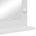 vidaXL Toaletné zrkadlo Obdĺžnikový so zrkadlom Biela 100 x 45 x 18 cm