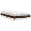 vidaXL Posteľný rám bez matraca dymový dub 100x200 cm kompozitné drevo