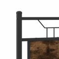 vidaXL Posteľný rám bez matraca dymový dub 120x200 cm kompozitné drevo
