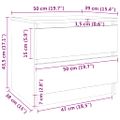 vidaXL Nočný stolík dymový dub 50x39x43,5 cm spracované drevo