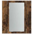 vidaXL LED zrkadlová skrinka dymový dub 40x12x45 cm kompozitné drevo