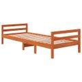 vidaXL Posteľný rám bez matraca voskový 80x200 cm borovicový masív