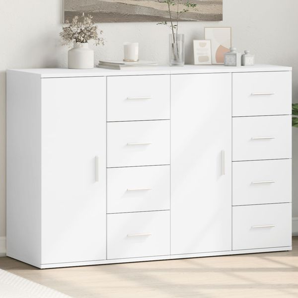 vidaXL Komody 2 ks biele 59x39x80 cm kompozitné drevo