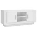 vidaXL TV skrinka lesklá biela 102x35x45 cm spracované drevo