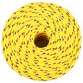 vidaXL Lodné lano žlté 6 mm 25 m polypropylén