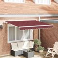 vidaXL Sklopná markíza Vínovo červená 300 x 200 cm látka