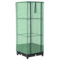 vidaXL Záhon s krytom na skleník ratanový vzhľad 40x40x123 cm