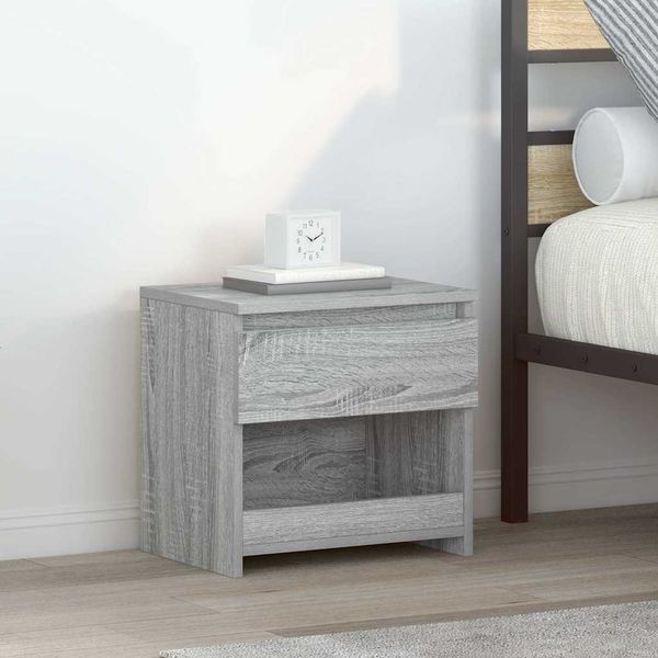 vidaXL Nočný stolík sivý sonoma 40x30x39 cm spracované drevo