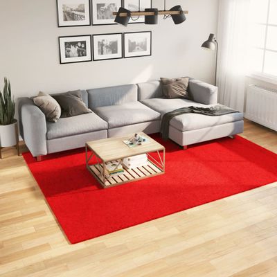 vidaXL Koberec HUARTE s krátkym vlakom umývateľný červený 200x280 cm