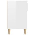 vidaXL Botník lesklý biely 102x36x60 cm spracované drevo
