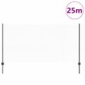 vidaXL Hexagonálny plot s stĺpom 25 x 1,2 m PVC potiahnutá oceľ Sivá