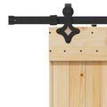 vidaXL Posuvné dvere NARVIK Prírodná a čierna 95 x 210 cm (213,5 cm)