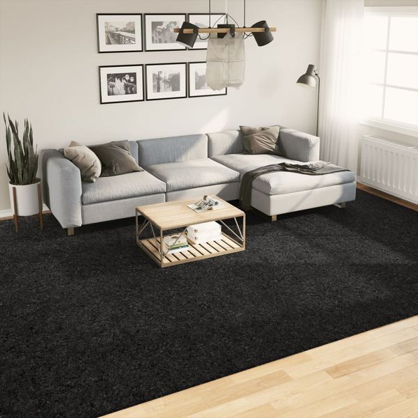 vidaXL Koberec OVIEDO krátky vlas čierny 300x400 cm