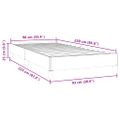 vidaXL Rám postele bez matraca Svetlosivá 90x220 cm Zamat
