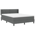 vidaXL Posteľ s pružinovým rámom Tmavo šedá 200 x 140 cm látka