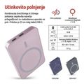 Powerbanka EMOS WI 522 /B0555S/, 5 000 mAh, 20 W+Wireless, lososová