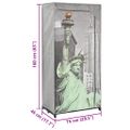 vidaXL Šatník dizajn mesta New York 75x45x160 cm látkový