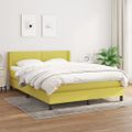 vidaXL Boxspring posteľ s matracom zelená 140x190 cm látka
