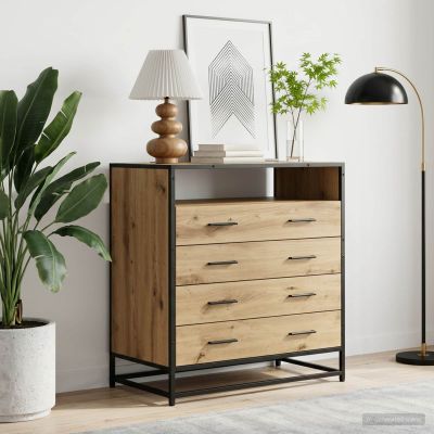 vidaXL Zásuvkový kabinet 4-Šuplík Dub artisan 70 x 41 x 83,5 cm