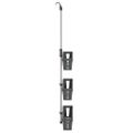 vidaXL Závesná polica do sprchy 30x15x(67-105) cm hliník