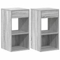vidaXL Nočné skrinky so zásuvkou 2 ks sivé sonoma 35x34x66,5 cm