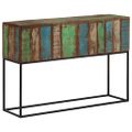 vidaXL Konzolový stolík 110x30x75 cm recyklovaný masív a železo