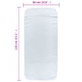 vidaXL Plážové uteráky 6 ks biele 60x135 cm látka 400 GSM