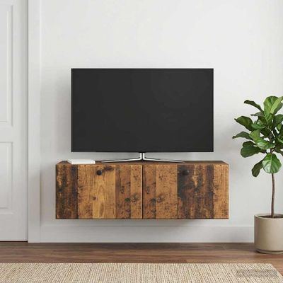 vidaXL Nástenná TV skrinka 98 x 31 x 30 cm Staré drevo