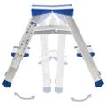 vidaXL 2-stupňový hliníkový obojstranný rebrík 44 cm