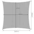 Plachta proti slunci 3,6x3,6 m Gardlov 23164, šedá Plachta proti slunci 3,6x3,6 m Gardlov 23164, šedá